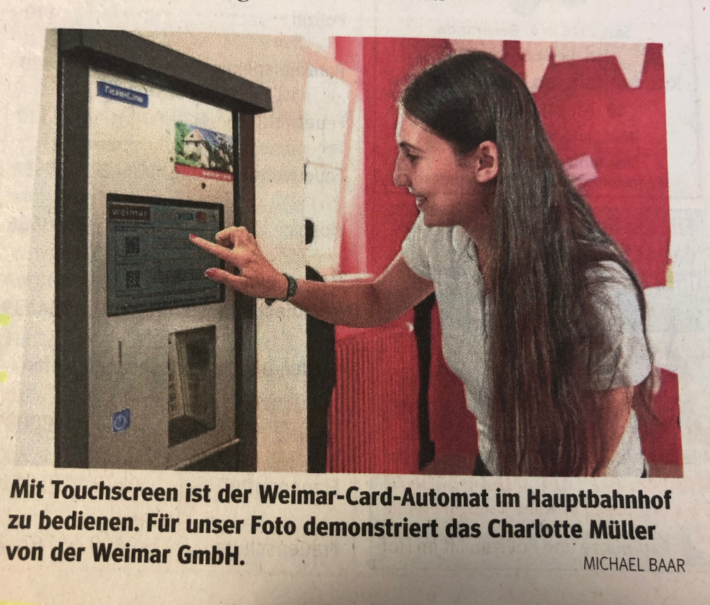 Einweihung Weimar-Card-Automat im Bahnhof in Weimar